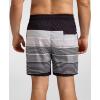 imageSILKWORLD Mens Swimming Trunks 5 Inch Inseam Swim Shorts Summer Bathing Suit Swimwear Beachwear with PocketsBlack Grey Stripes
