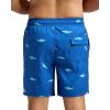 imageSILKWORLD Mens Swimming Trunks 5 Inch Inseam Swim Shorts Summer Bathing Suit Swimwear Beachwear with PocketsBlue Fish
