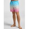imageSILKWORLD Mens Swimming Trunks 5 Inch Inseam Swim Shorts Summer Bathing Suit Swimwear Beachwear with PocketsBlue Pink Gradient