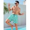 imageSILKWORLD Mens Swimming Trunks 5 Inch Inseam Swim Shorts Summer Bathing Suit Swimwear Beachwear with PocketsBlue Shark