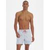 imageSILKWORLD Mens Swimming Trunks 5 Inch Inseam Swim Shorts Summer Bathing Suit Swimwear Beachwear with PocketsBlue Stripe