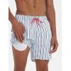 imageSILKWORLD Mens Swimming Trunks 5 Inch Inseam Swim Shorts Summer Bathing Suit Swimwear Beachwear with PocketsBlue Stripe