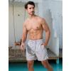imageSILKWORLD Mens Swimming Trunks 5 Inch Inseam Swim Shorts Summer Bathing Suit Swimwear Beachwear with PocketsGrey White Stripes
