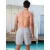 imageSILKWORLD Mens Swimming Trunks 5 Inch Inseam Swim Shorts Summer Bathing Suit Swimwear Beachwear with PocketsGrey White Stripes