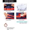imageSILKWORLD Mens Swimming Trunks 5 Inch Inseam Swim Shorts Summer Bathing Suit Swimwear Beachwear with PocketsNavy Red Stripes