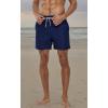 imageSILKWORLD Mens Swimming Trunks 5 Inch Inseam Swim Shorts Summer Bathing Suit Swimwear Beachwear with PocketsNavy Triangle