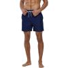 imageSILKWORLD Mens Swimming Trunks 5 Inch Inseam Swim Shorts Summer Bathing Suit Swimwear Beachwear with PocketsNavy Triangle