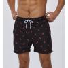 imageSILKWORLD Mens Swimming Trunks 5 Inch Inseam Swim Shorts Summer Bathing Suit Swimwear Beachwear with PocketsRed Pepper
