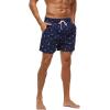 imageSILKWORLD Mens Swimming Trunks 5 Inch Inseam Swim Shorts Summer Bathing Suit Swimwear Beachwear with PocketsRed and White Fish