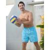 imageSILKWORLD Mens Swimming Trunks 5 Inch Inseam Swim Shorts Summer Bathing Suit Swimwear Beachwear with PocketsSky Blue Fish