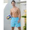 imageSILKWORLD Mens Swimming Trunks 5 Inch Inseam Swim Shorts Summer Bathing Suit Swimwear Beachwear with PocketsSky Blue Fish