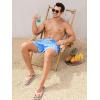 imageSILKWORLD Mens Swimming Trunks 5 Inch Inseam Swim Shorts Summer Bathing Suit Swimwear Beachwear with PocketsSky Blue Leaves