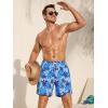 imageSILKWORLD Mens Swimming Trunks 5 Inch Inseam Swim Shorts Summer Bathing Suit Swimwear Beachwear with PocketsSky Blue Turtle