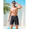 imageSILKWORLD Mens Swim Trunks Quick Dry Swimming Shorts with Compression Liner and Zipper Pockets7Black Coconut Tree