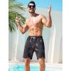 imageSILKWORLD Mens Swim Trunks Quick Dry Swimming Shorts with Compression Liner and Zipper Pockets7Black Coconut Tree