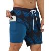 imageSILKWORLD Mens Swim Trunks Quick Dry Swimming Shorts with Compression Liner and Zipper Pockets7Black Pineapple