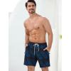 imageSILKWORLD Mens Swim Trunks Quick Dry Swimming Shorts with Compression Liner and Zipper Pockets7Black Pineapple