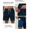imageSILKWORLD Mens Swim Trunks Quick Dry Swimming Shorts with Compression Liner and Zipper Pockets7Black Pineapple