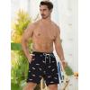 imageSILKWORLD Mens Swim Trunks Quick Dry Swimming Shorts with Compression Liner and Zipper Pockets7Black Pink Shark