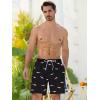 imageSILKWORLD Mens Swim Trunks Quick Dry Swimming Shorts with Compression Liner and Zipper Pockets7Black Pink Shark