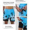 imageSILKWORLD Mens Swim Trunks Quick Dry Swimming Shorts with Compression Liner and Zipper Pockets7Blue Coconut Tree