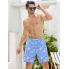imageSILKWORLD Mens Swim Trunks Quick Dry Swimming Shorts with Compression Liner and Zipper Pockets7Blue Flamingo