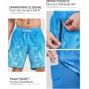 imageSILKWORLD Mens Swim Trunks Quick Dry Swimming Shorts with Compression Liner and Zipper Pockets7Blue Green Leaves