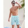 imageSILKWORLD Mens Swim Trunks Quick Dry Swimming Shorts with Compression Liner and Zipper Pockets7Green Black Fish