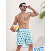 imageSILKWORLD Mens Swim Trunks Quick Dry Swimming Shorts with Compression Liner and Zipper Pockets7Green Black Fish