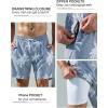 imageSILKWORLD Mens Swim Trunks Quick Dry Swimming Shorts with Compression Liner and Zipper Pockets7Grey Coconut Tree
