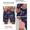 imageSILKWORLD Mens Swim Trunks Quick Dry Swimming Shorts with Compression Liner and Zipper Pockets7Navy Flamingo