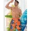 imageSILKWORLD Mens Swim Trunks Quick Dry Swimming Shorts with Compression Liner and Zipper Pockets7Orange Coconut Tree
