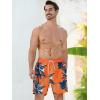 imageSILKWORLD Mens Swim Trunks Quick Dry Swimming Shorts with Compression Liner and Zipper Pockets7Orange Coconut Tree