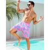 imageSILKWORLD Mens Swim Trunks Quick Dry Swimming Shorts with Compression Liner and Zipper Pockets7Pink Turtle