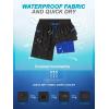 imageSILKWORLD Mens Swim Trunks with Compression Liner 2 in 1 Quick Dry Bathing Suit Beach Shorts with Zipper Pockets7inchBlack Blue Lining