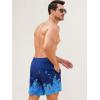 imageSILKWORLD Mens Swim Trunks with Compression Liner 2 in 1 Quick Dry Bathing Suit Beach Shorts with Zipper PocketsA01 Navy Blue Leaves