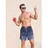 imageSILKWORLD Mens Swim Trunks with Compression Liner 2 in 1 Quick Dry Bathing Suit Beach Shorts with Zipper PocketsA02 Gradient Black Gray