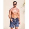 imageSILKWORLD Mens Swim Trunks with Compression Liner 2 in 1 Quick Dry Bathing Suit Beach Shorts with Zipper PocketsA02 Gradient Black Gray