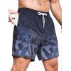 imageSILKWORLD Mens Swim Trunks with Compression Liner 2 in 1 Quick Dry Bathing Suit Beach Shorts with Zipper PocketsA02 Gradient Black Gray