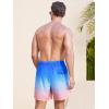 imageSILKWORLD Mens Swim Trunks with Compression Liner 2 in 1 Quick Dry Bathing Suit Beach Shorts with Zipper PocketsA03 Blue Pink Gradient