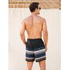 imageSILKWORLD Mens Swim Trunks with Compression Liner 2 in 1 Quick Dry Bathing Suit Beach Shorts with Zipper PocketsA04 Tibetan Blue Stripes