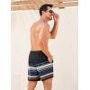 imageSILKWORLD Mens Swim Trunks with Compression Liner 2 in 1 Quick Dry Bathing Suit Beach Shorts with Zipper PocketsA04 Tibetan Blue Stripes