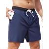 imageSILKWORLD Mens Swim Trunks with Compression Liner 2 in 1 Quick Dry Bathing Suit Beach Shorts with Zipper PocketsA06 Navy