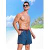 imageSILKWORLD Mens Swim Trunks with Compression Liner 2 in 1 Quick Dry Bathing Suit Beach Shorts with Zipper PocketsA08 Cb Blue