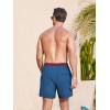 imageSILKWORLD Mens Swim Trunks with Compression Liner 2 in 1 Quick Dry Bathing Suit Beach Shorts with Zipper PocketsA08 Cb Blue