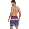 imageSILKWORLD Mens Swim Trunks with Compression Liner 2 in 1 Quick Dry Bathing Suit Beach Shorts with Zipper PocketsAmerican Flag