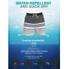 imageSILKWORLD Mens Swim Trunks with Compression Liner 2 in 1 Quick Dry Bathing Suit Beach Shorts with Zipper PocketsBlackwhite Stripes