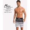 imageSILKWORLD Mens Swim Trunks with Compression Liner 2 in 1 Quick Dry Bathing Suit Beach Shorts with Zipper PocketsBlackwhite Stripes