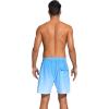 imageSILKWORLD Mens Swim Trunks with Compression Liner 2 in 1 Quick Dry Bathing Suit Beach Shorts with Zipper PocketsBlue Gradient