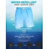 imageSILKWORLD Mens Swim Trunks with Compression Liner 2 in 1 Quick Dry Bathing Suit Beach Shorts with Zipper PocketsBlue Gradient